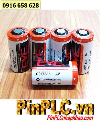 Pin EVE CR17335; Pin nuôi nguồn PLC EVE CR17335 lithium 3v 2/3A 1500mAh chính hãng 